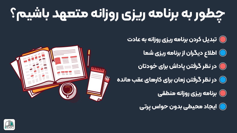 چطور به برنامه ریزی روزانه متعهد باشیم؟