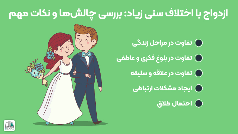 ازدواج با اختلاف سنی زیاد: بررسی چالشها و نکات مهم