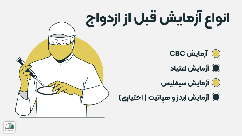 انواع آزمایش قبل از ازدواج