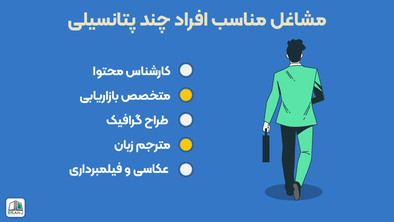 مشاغل مناسب برای افراد چند پتانسیلی