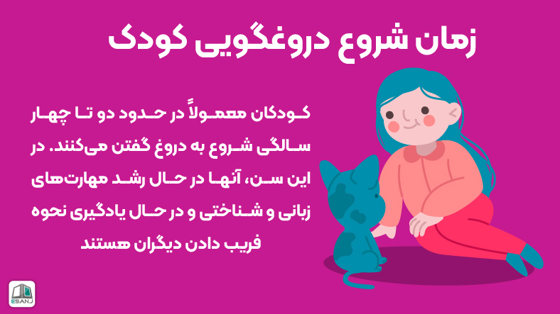 زمان شروع دروغگویی کودک