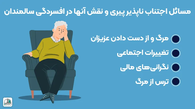مسائل اجتناب ناپذیر پیری و نقش آنها در افسردگی سالمندان