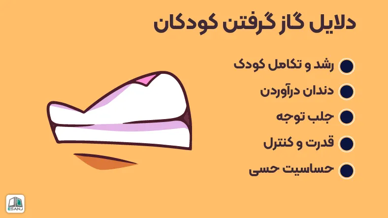 دلایل گاز گرفتن کودکان