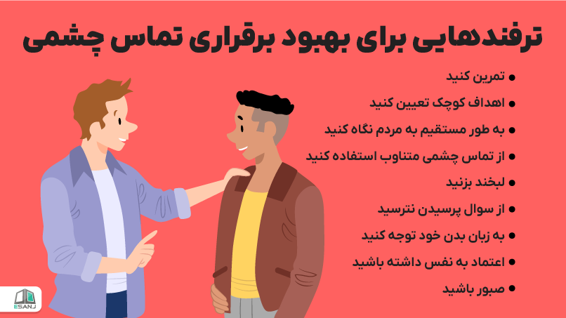 ترفندهایی برای بهبود برقراری تماس چشمی