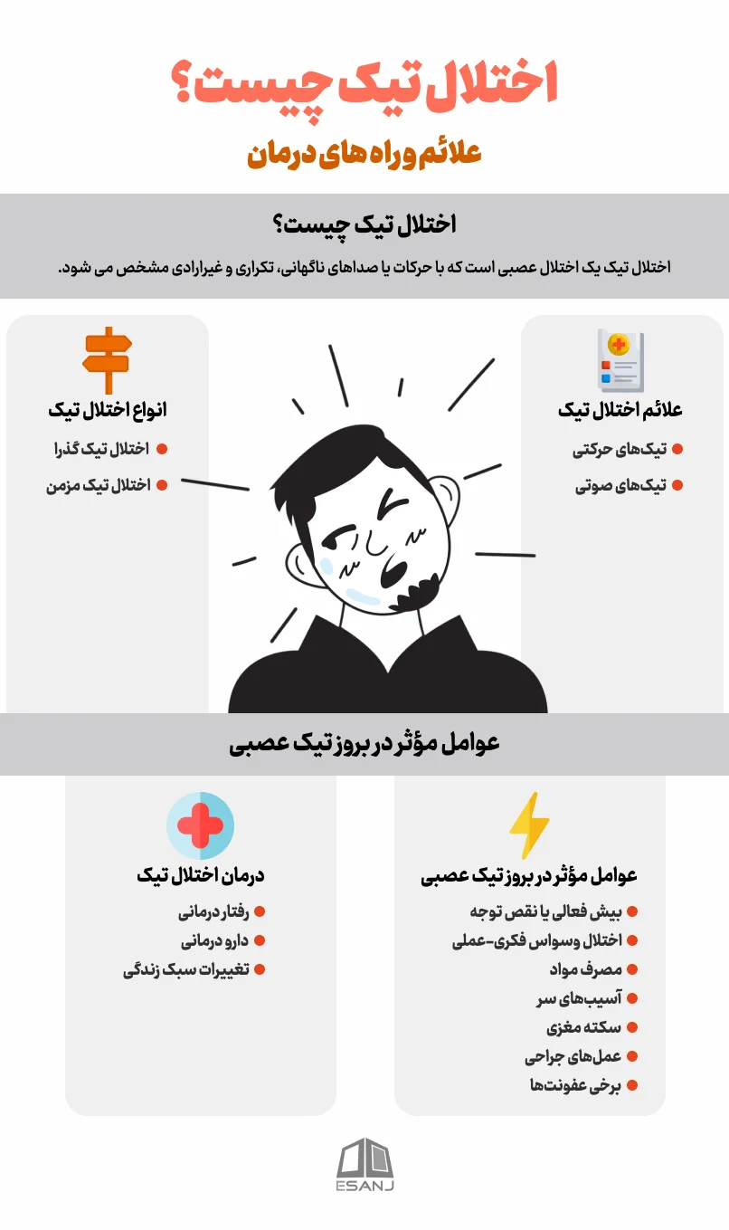 اختلال تیک و انواع آن