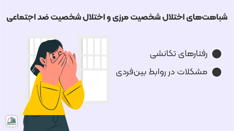 مقایسه شخصیت مرزی با <strong class='view_keyword' data-description='اختلالات شخصیتی دسته ای از اختلالات روانی است که با الگوهای ناسازگار رفتاری، شناختی و تجربه درونی پایدار شناخته می شود.' onclick='view_tooltip(this)' >اختلال شخصیت</strong> ضد اجتماعی
