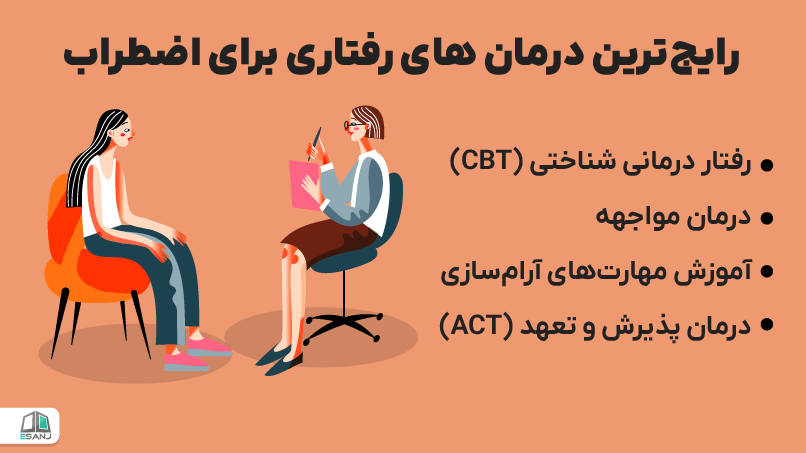 رایج ترین درمان های رفتاری برای اضطراب
