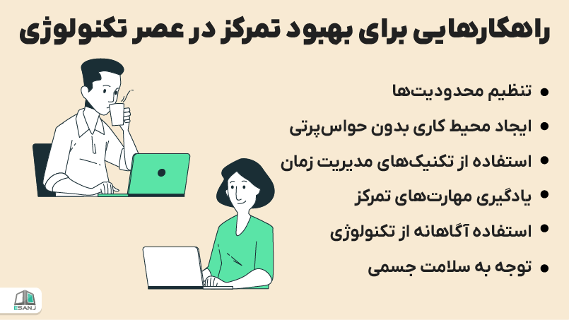 راهکارهایی برای بهبود تمرکز در عصر تکنولوژی