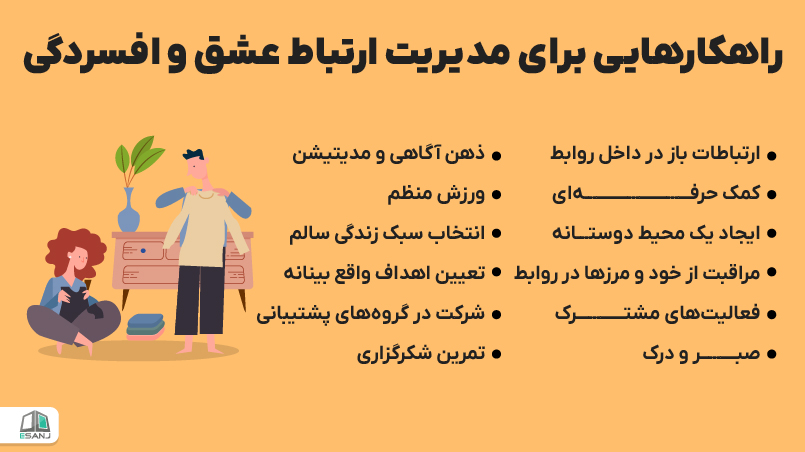 راهکارهایی برای مدیریت ارتباط عشق و افسردگی