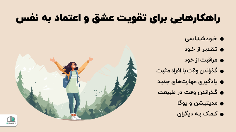 راهکارهایی برای تقویت عشق و اعتماد به نفس