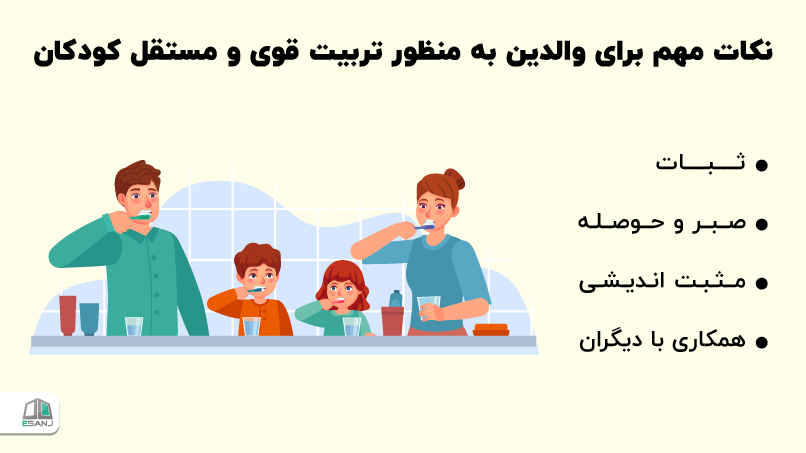 نکات مهم برای والدین به منظور تربیت قوی و مستقل کودکان