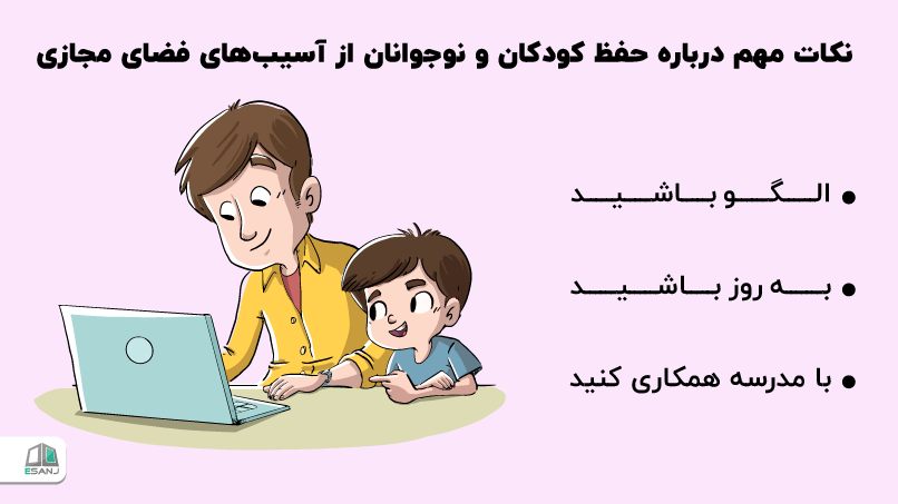 نکات مهم درباره حفظ کودکان و نوجوانان از آسیبهای فضای مجازی
