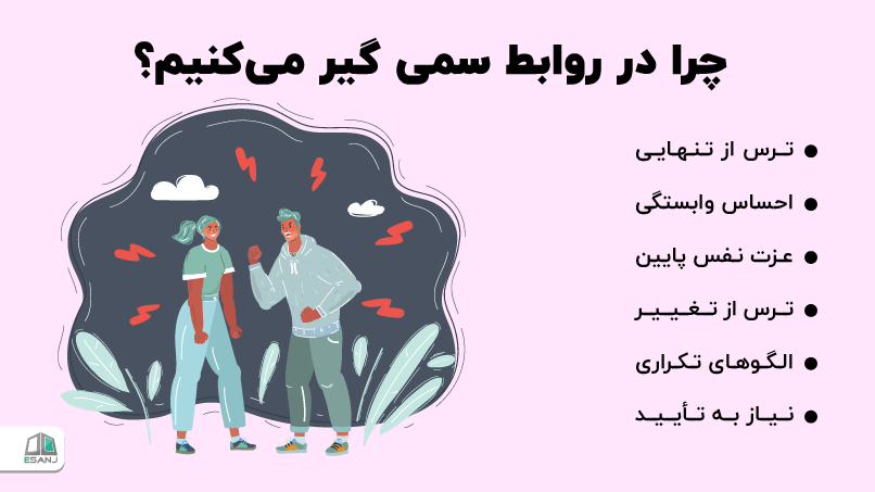 چرا در روابط سمی گیر میکنیم؟