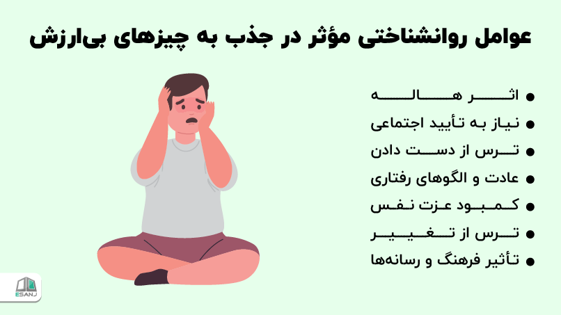 عوامل روانشناختی مؤثر در جذب به چیزهای بیارزش