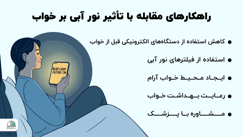 راهکارهای مقابله با تأثیر نور آبی بر خواب