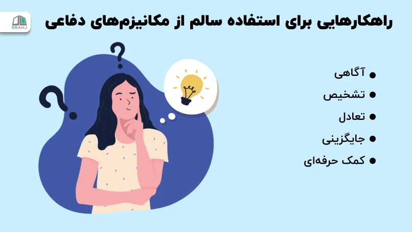 راهکارهایی برای استفاده سالم از مکانیزمهای دفاعی