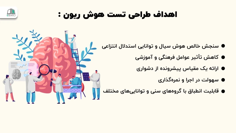 اهداف طراحی تست هوش ریون