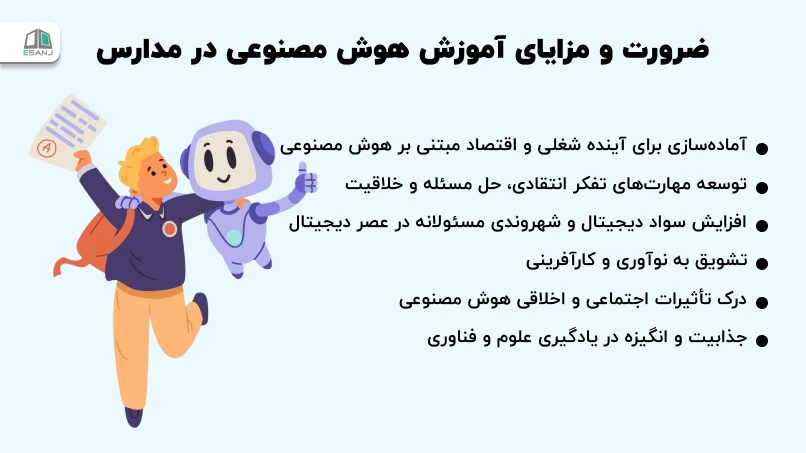 ضرورت و مزایای آموزش هوش مصنوعی در مدارس