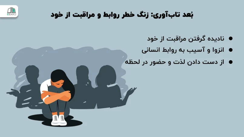 بُعد تابآوری: زنگ خطر روابط و مراقبت از خود