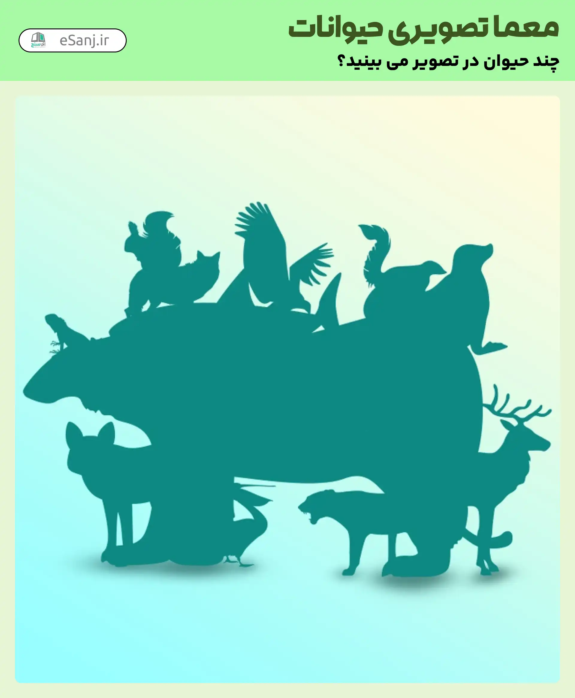 معمای تصویری حیوانات: چند حیوان در تصویر می بینید؟