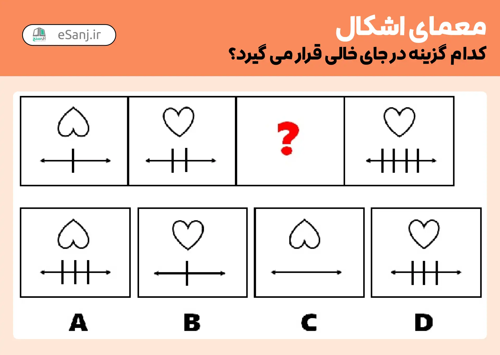 معمای اشکال: کدام گزینه را باید در جای خالی قرار دهیم؟
