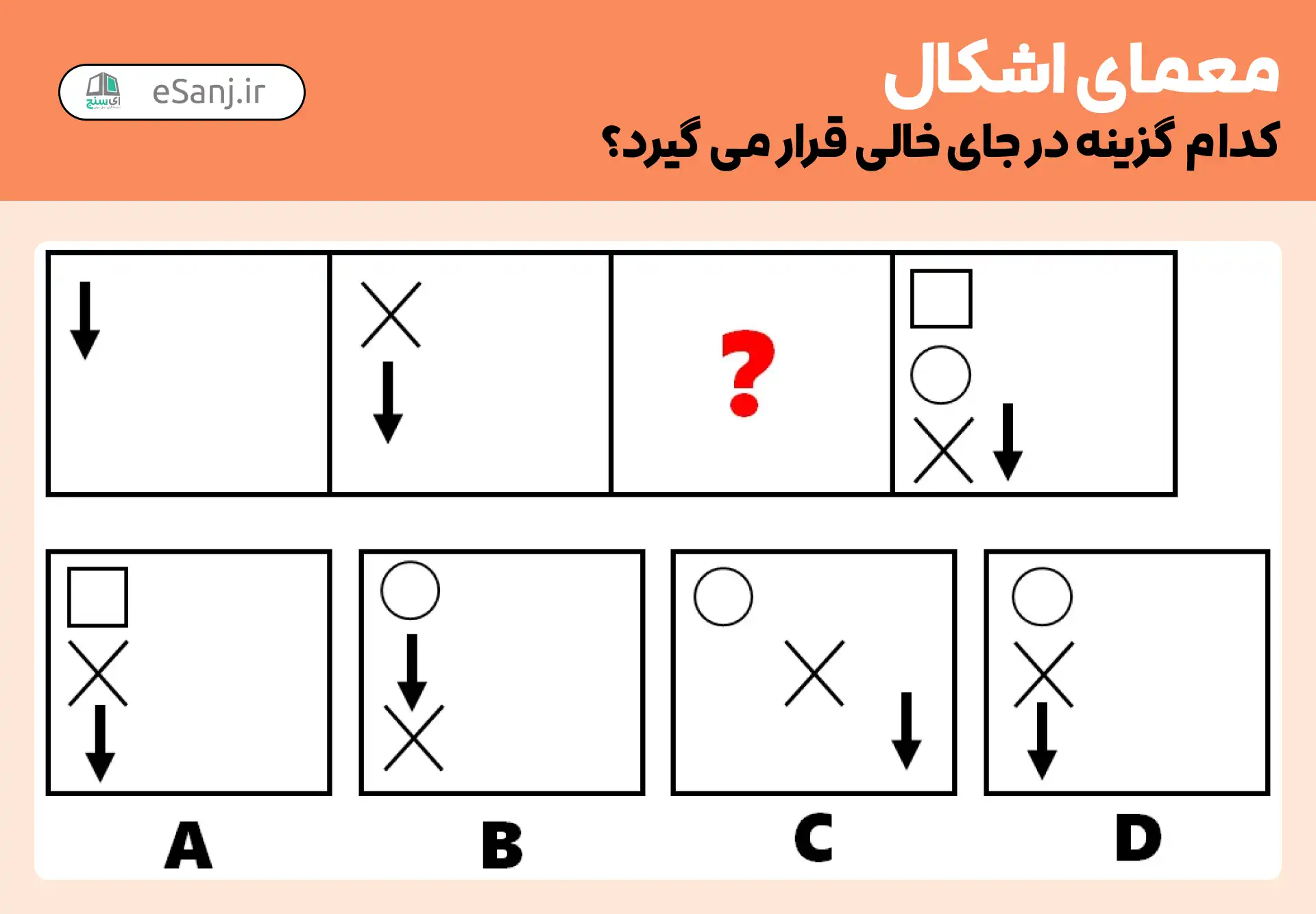 معمای اشکال: کدام گزینه را در جای خالی بگذاریم؟