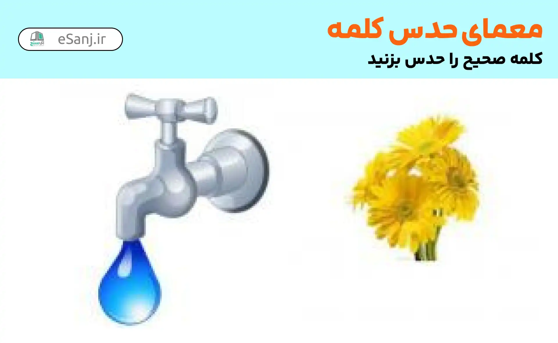 معمای حدس کلمه:گلاب