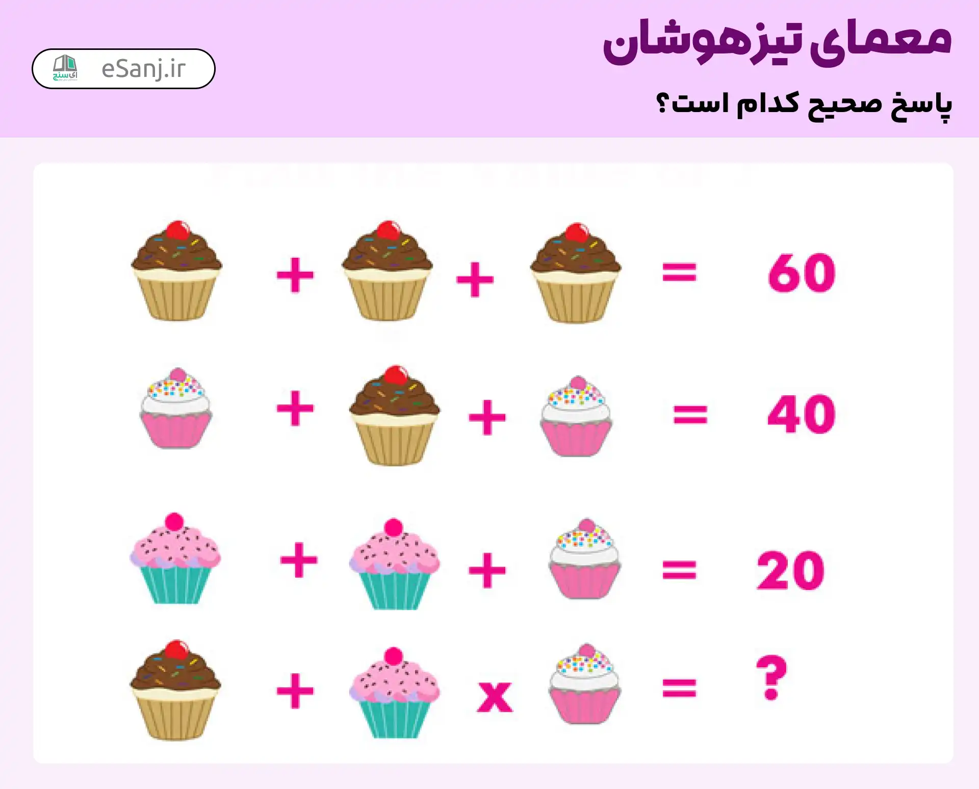 معمای تیزهان: حاصل عبارت چند می شود؟