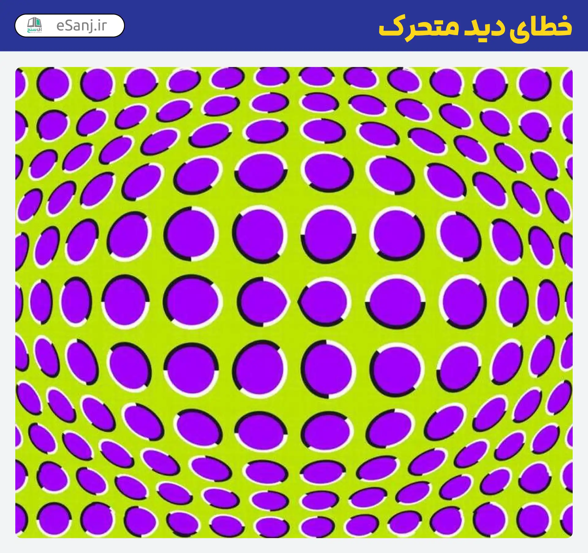 خطای دید متحرک دایره خال خال بنفش