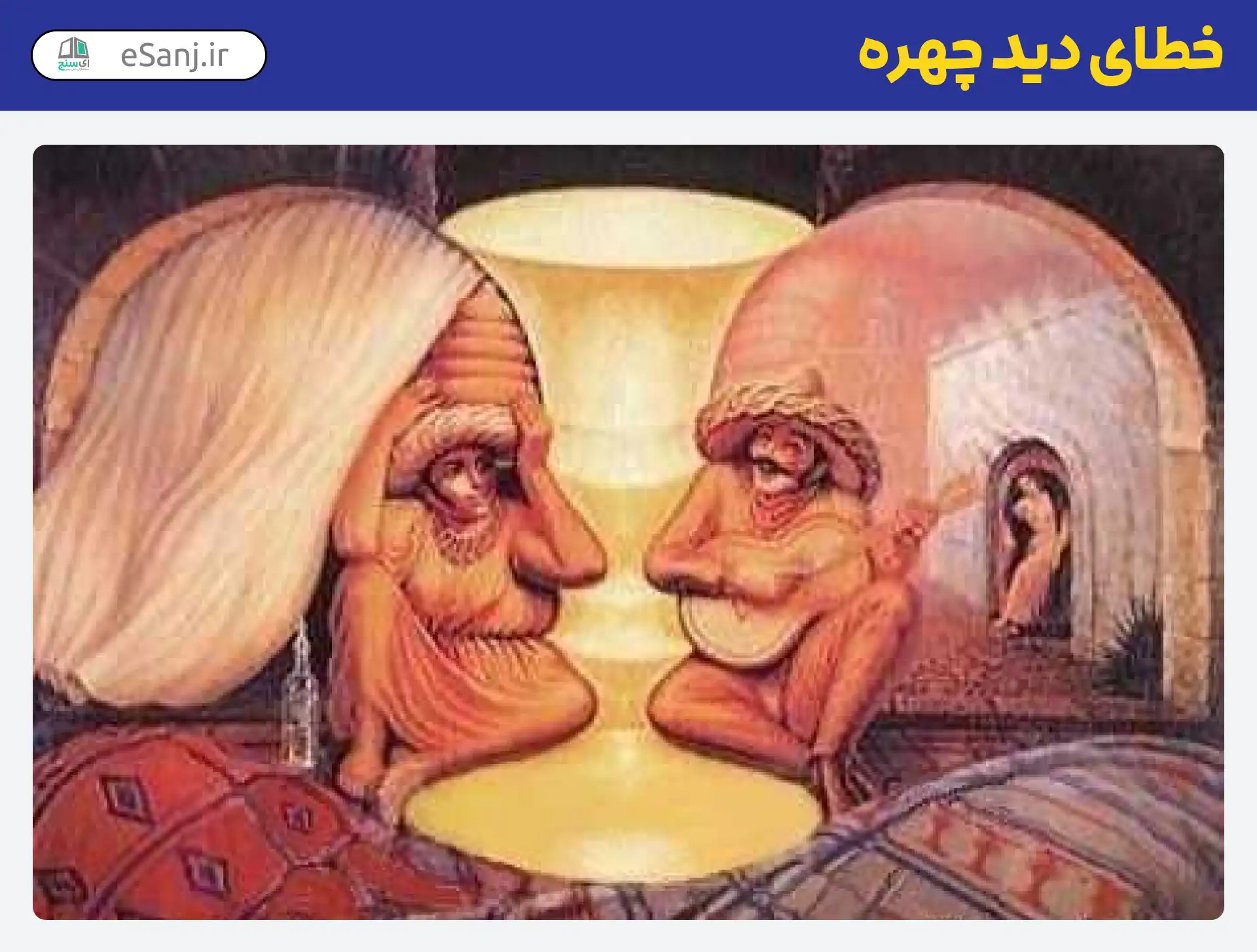 خطای دید چهره مرد ساز به دست