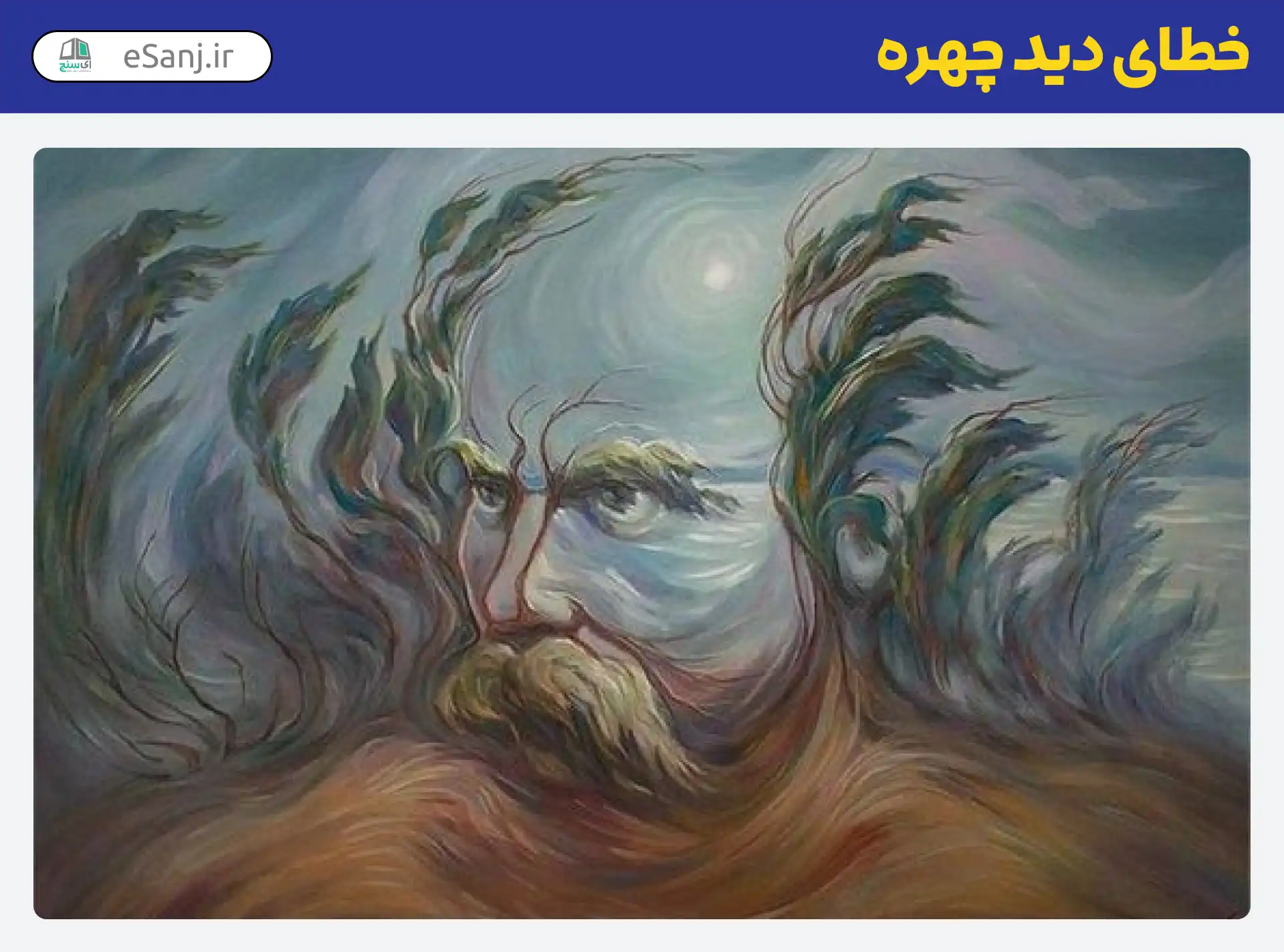 خطای دید چهره جنگل طوفانی