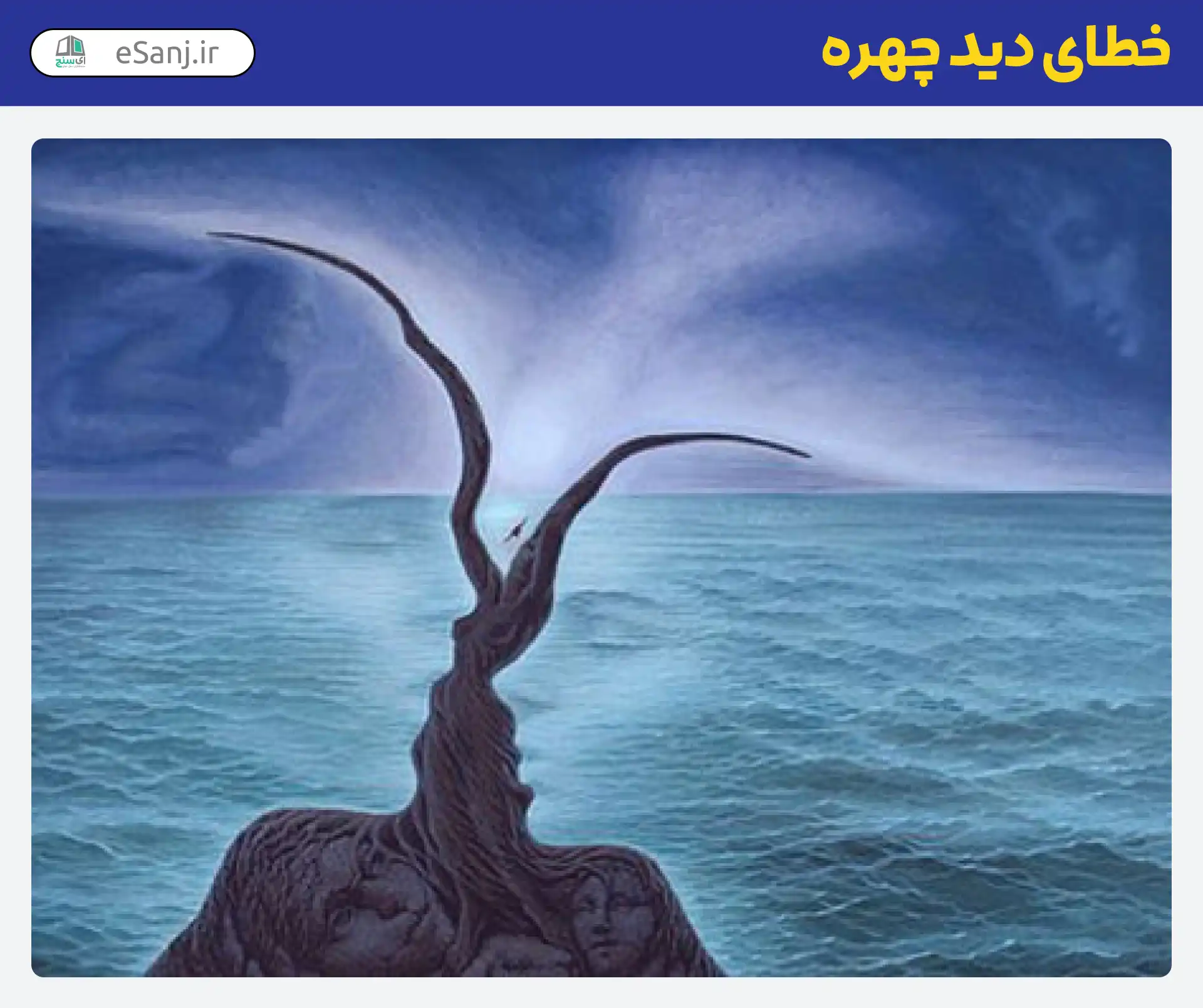 خطای دید چهره دریا و تک درخت