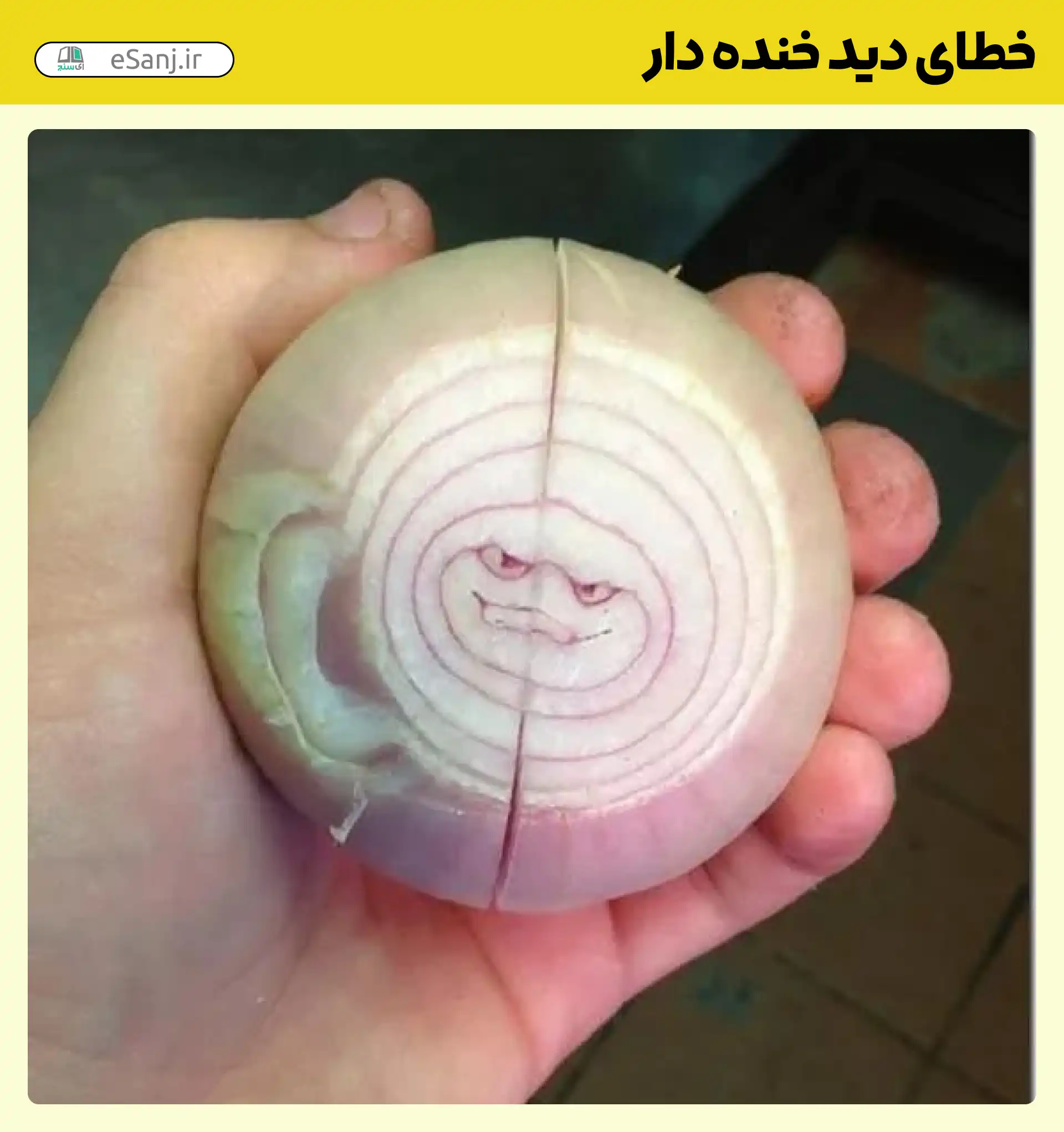 خطای دید خنده دار چهره پیاز