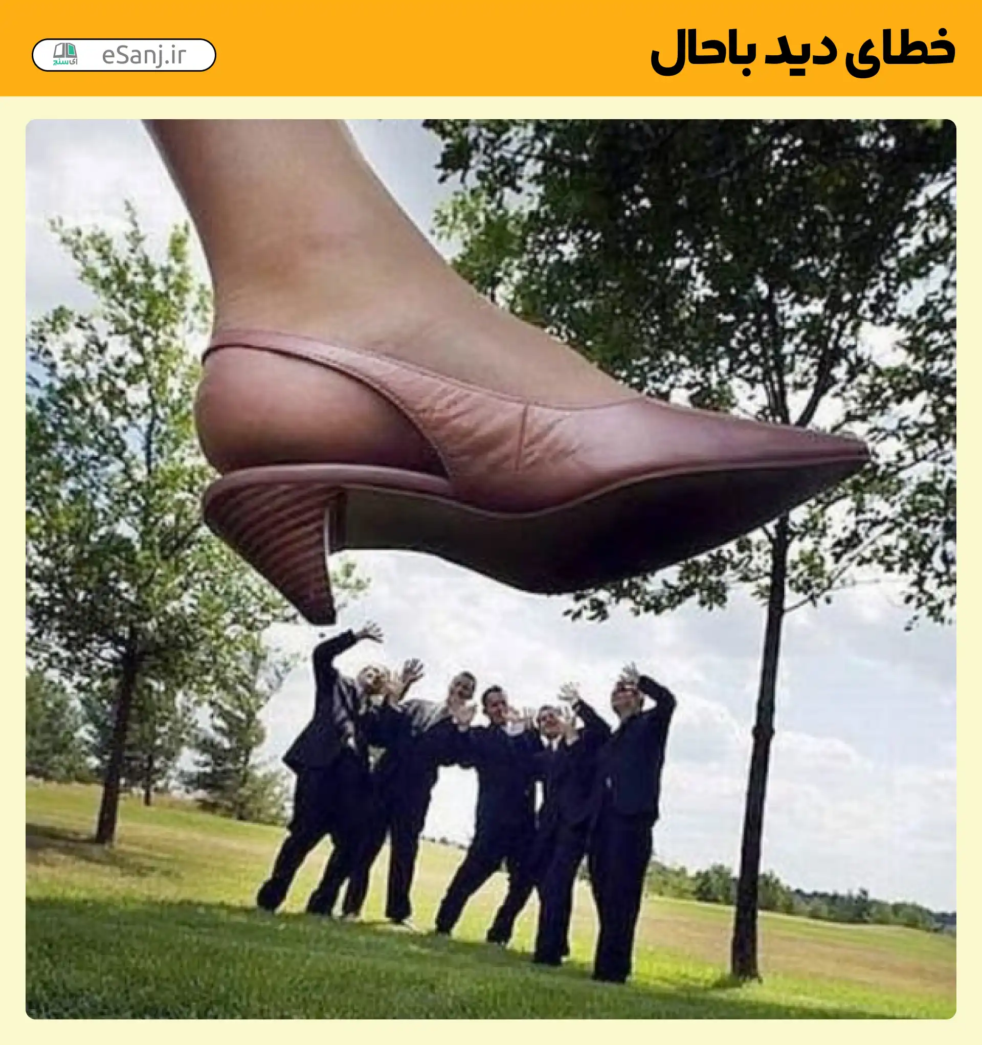 خطای دید باحال کفش پاشنه بلند