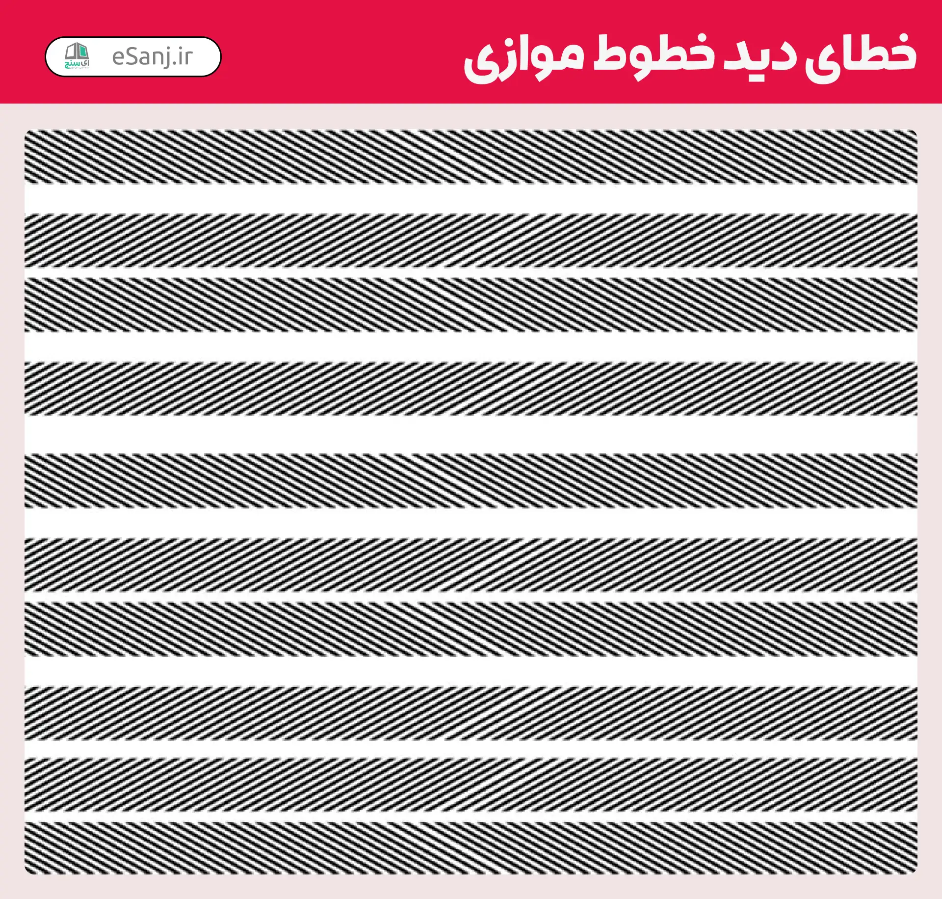 خطای دید خطوط موازی شماره 8