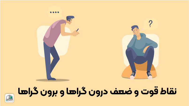 نقاط قوت و ضعف درون گراها و برون گراها